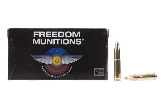 Freedom Munitions 300 AAC Blackout rifle ammunition.